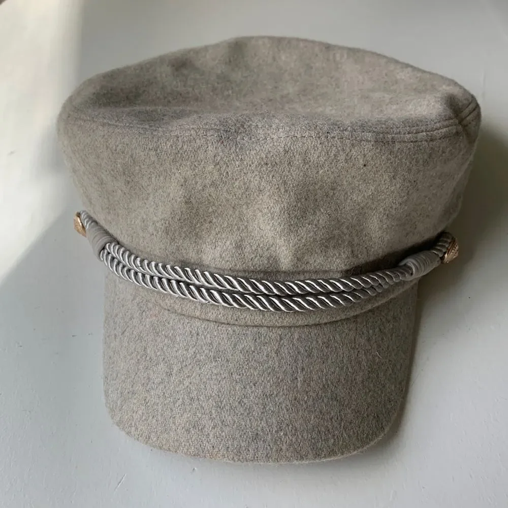 HAT ATTACK hat wool blend elastic back military inspired hat women’s